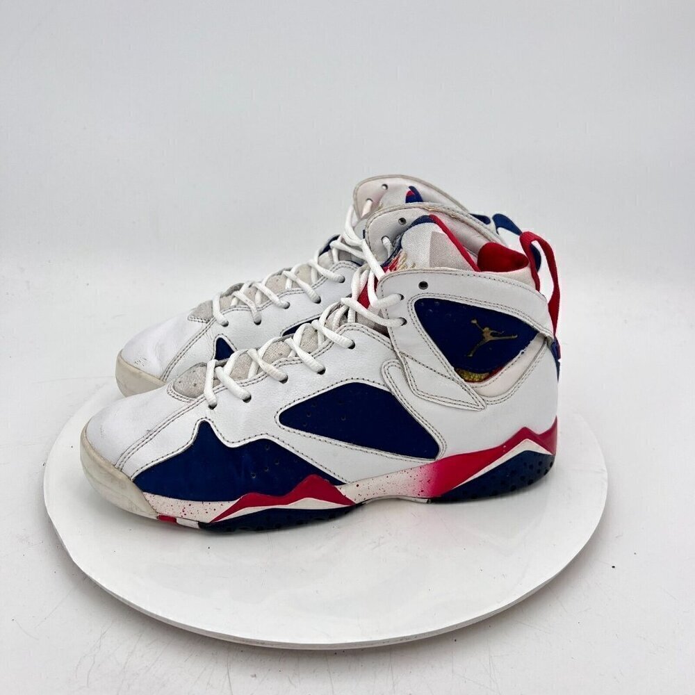 Nike Air Jordan 7 Olympic Alternate Youth Sz 6Y Women 7.5 304775-123 White Shoes
